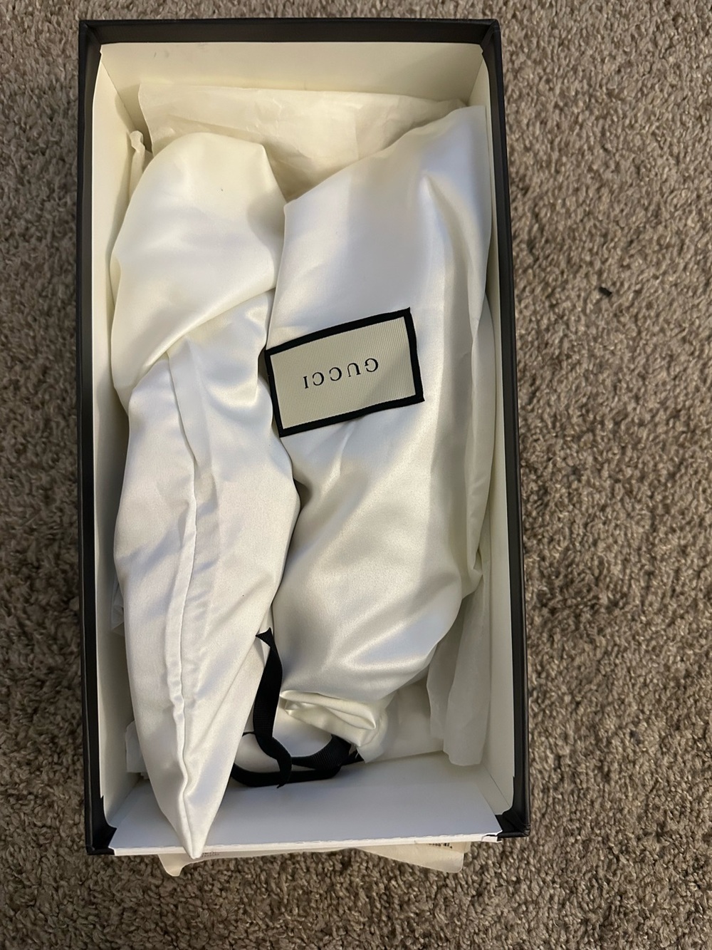 Gucci Web Bow Black Suede Ballet Flats Size 37 NIB - Picture 7 of 8